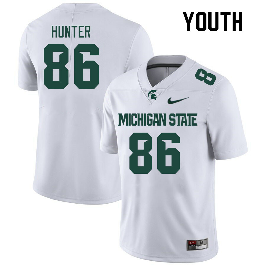 Youth #86 Nick Hunter Michigan State Spartans College Football Jerseys Stitched Sale-White